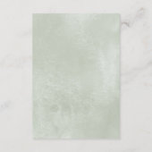 Winter Rose White Gold Floral Wedding Begleitkarte (Rückseite)