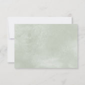 Winter Rose White Gold Floral Wedding RSVP Karte (Rückseite)