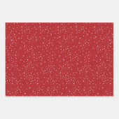 Winter Rosehips Berries und Schnee. Rotes Weihnach Geschenkpapier Set (Vorderseite 3)