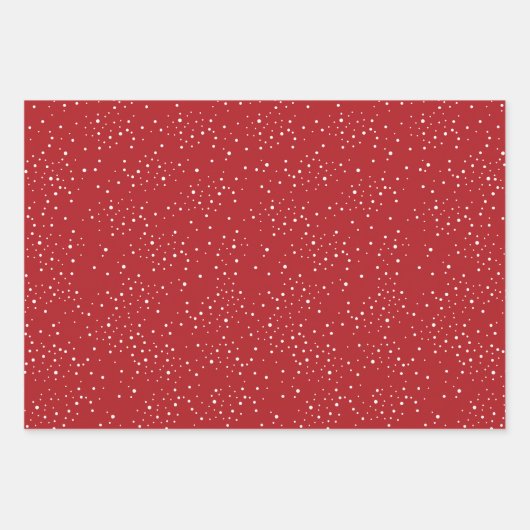 Winter Rosehips Berries und Schnee. Rotes Weihnach Geschenkpapier Set (Vorderseite 3)