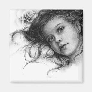 Winter-Rosen-Kindermagnet Magnet