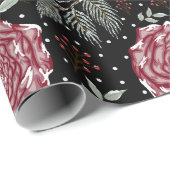 Winter-Rosenblume Geschenkpapier (Rolleneckpunkt)