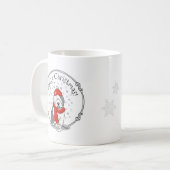 Winter (rot) Alte Englische Scheune (Grau 1) Niedl Kaffeetasse (Vorderseite Links)