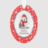 Winter (rot) Alte Englische Scheune (Grau 1) Niedl Ornament (Rückseite)