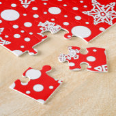 Winter (rot) Alte Englische Scheune (Grau 1) Niedl Puzzle (Seite)