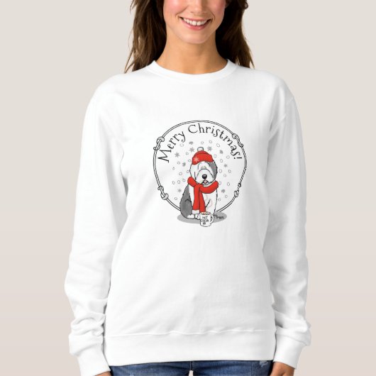 Winter (rot) Alte Englische Scheune (Grau 1) Niedl Sweatshirt (Vorderseite)