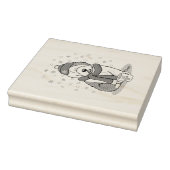 Winter (rot) Altes englisches Schafhund Grau 1 Url Gummistempel (Stempel)