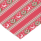 Winter Rot und grüne Weihnachtsmesse Isle Kurzer Tischläufer (Ecke)