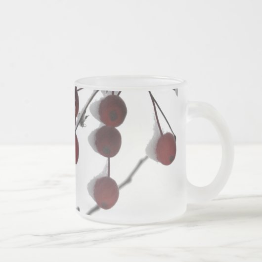 Winter-rote Beeren, 2 Mattglastasse (Rechts)