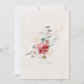 Winter Rote Blume 90. Geburtstag Überraschung Part Einladung (Rückseite)