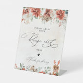 Winter Rote Landschaft Pinecone Recipe Karte Sockelschild (Vorderseite)