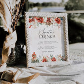 Winter Rote Landschaft Pinecone Signature Drinks Z Sockelschild