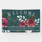 Winter Rote Rosen Weihnachten Party für Unternehme Banner (Horizontal)