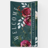 Winter Rote Rosen Weihnachten Party für Unternehme Banner (Vertikal)