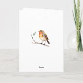 Winter-Rotkehlchen-Tannen-Weihnachtskarte Karte (Rückseite)