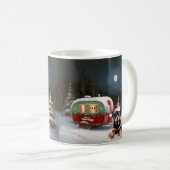 Winter Rottweiler Caravan Weihnachtsabenteuer Kaffeetasse (VorderseiteRechts)