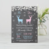 Winter-Rotwild-Geschlecht decken Einladung auf (Stehend Vorderseite)