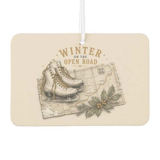 Winter Route 66 Weihnachtskiefernduft Autolufterfrischer (Vorderseite)
