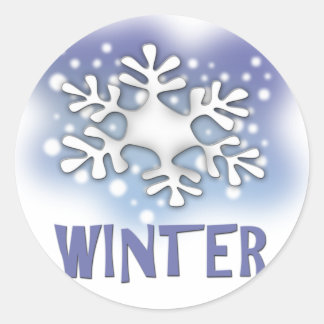 Winter Runder Aufkleber