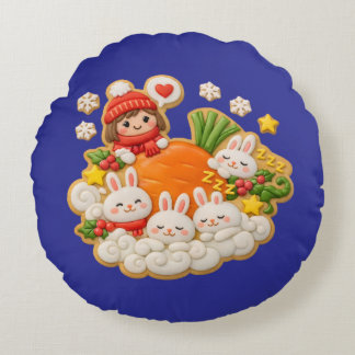 Winter Rundes Kissen