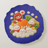 Winter Rundes Kissen (Rückseite)