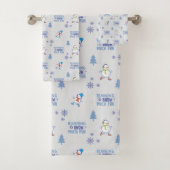 Winter Running - Snowman Weihnachtsbaum Badhandtuch Set (Insitu)