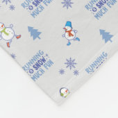 Winter Running - Snowman Weihnachtsbaum Fleecedecke (Ecke)