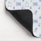 Winter Running - Snowman Weihnachtsbaum Mousepad (Ecke)