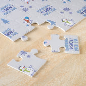 Winter Running - Snowman Weihnachtsbaum Puzzle (Seite)