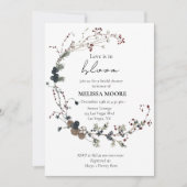 Winter Rustic Boho Love Is In Bloom Bridal Shower  Einladung (Vorderseite)