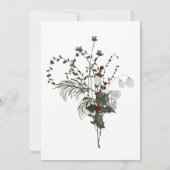 Winter Rustic Boho Love Is In Bloom Bridal Shower  Einladung (Rückseite)