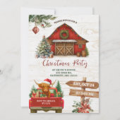 Winter Rustic Highland Cow Country Holiday Party Einladung (Vorderseite)