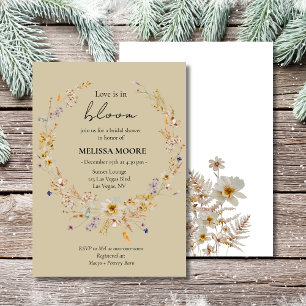Winter Rustikale Boho Liebe ist im blühenden Braut Einladung