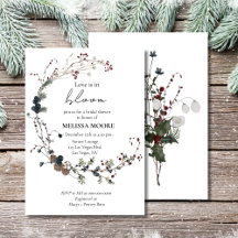 Winter Rustikale Boho Liebe ist im blühenden Braut