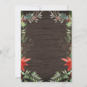 Winter Rustikale Brautdusche aus Holz Einladung (Rückseite)