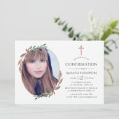 Winter Rustikale Grünbestätigung Einladung (Stehend Vorderseite)