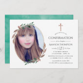 Winter Rustikale Grünbestätigung Einladung (Vorne/Hinten)