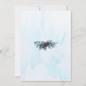 Winter Rustikale Hochzeit des Pinienwaldes Save The Date (Rückseite)