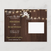 Winter Rustikale Hochzeit | Elegantes Rett Einladungspostkarte (Rückseite)