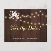 Winter Rustikale Hochzeit | Elegantes Rett Einladungspostkarte (Vorderseite)