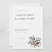 Winter Rustikale Hochzeit im Gletscher Einladung (Vorderseite)