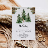 Winter Rustikale Kinderdusche Einladungen