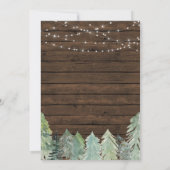 Winter Rustikale Paare Kinderdusche Einladung (Rückseite)