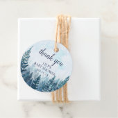 Winter Rustikale Pine Tree Forest Baby Dusche Geschenkanhänger (Beispiel)