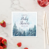 Winter Rustikale Pine Tree Forest Baby Dusche Serviette (Beispiel)