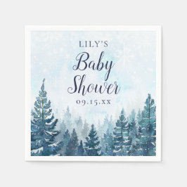 Winter Rustikale Pine Tree Forest Baby Dusche Serviette
