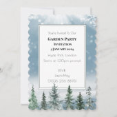 Winter Rustikale Pine Trees Lantern Botanische Hoc Einladung (Vorderseite)