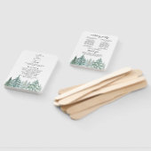 Winter Rustikale Pine Trees Lantern Botanische Hoc Fächer (Non-assembled)