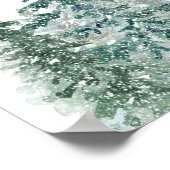 Winter Rustikale Pine Trees Lantern Botanische Hoc Poster (Ecke)