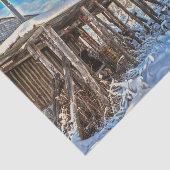 Winter Rustikale Schneedecke Blauer Himmel Landsch Seidenpapier (Ausschnitt)